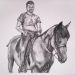 Fabrizio e Anonimo - Questo ritratto, che raffigura Fabrizio con il suo fiero cavallo Anonimo, è stato realizzato su commissione con la tecnica del carboncino.
